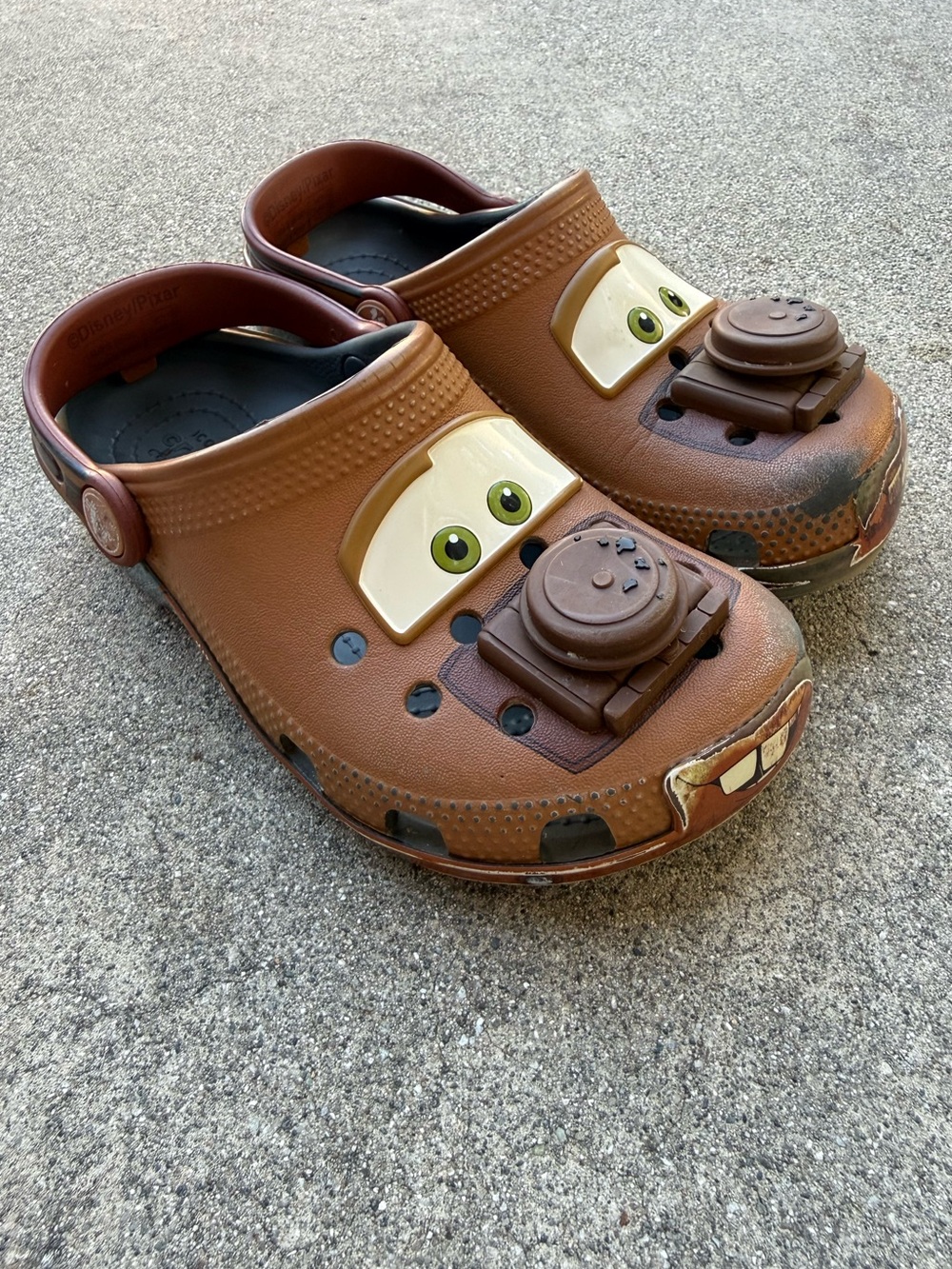 CROCS x Pixar Cars Mater slide on shoes Good condition Size C12 preloved Disney